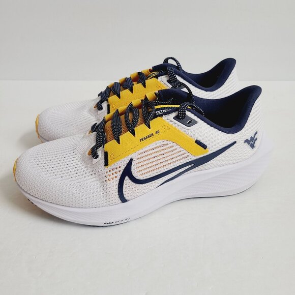Nike Air Zoom Pegasus 40 West Virginia Mountaineers Shoes DZ6005-100 Size 8.5 main image 4
